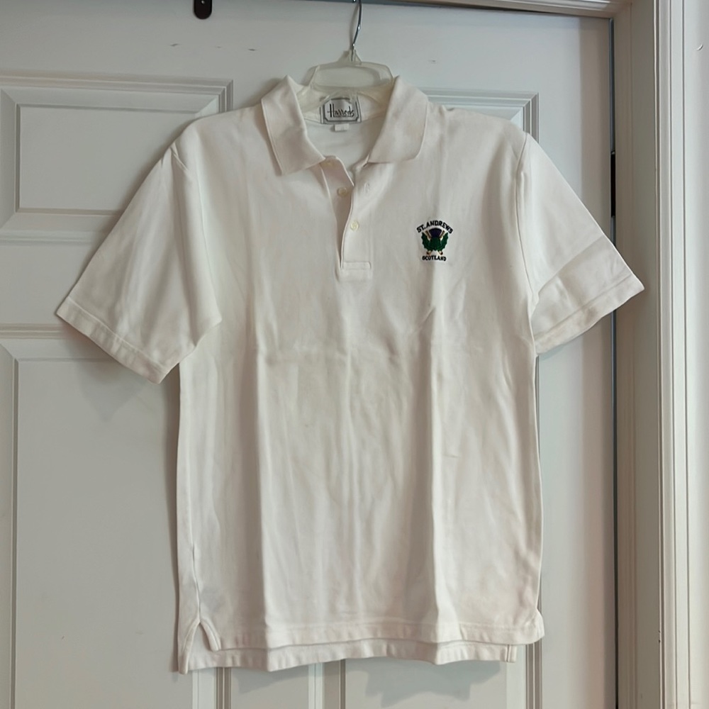 HARROD’S Women’s white St. Andrews polo shirt